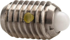 Vlier - 1/2-13, 3/4" Thread Length, 0.151" Plunger Projection, Stainless Steel Threaded Spring Plunger - 1/4" Max Plunger Diam, 0.75" Plunger Length, 5 Lb Init End Force, 28 Lb Final End Force - Exact Tool & Supply