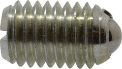 Vlier - 5/8-11, 0.375" Ball Diam, 0.984" Body Length, 0.096" Max Ball Reach, Threaded Ball Plunger - Steel Body, Steel Ball, 4.5 Lb Initial End Force, 9 Lb Final End Force - Exact Tool & Supply