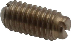 Vlier - 8-36, 0.094" Ball Diam, 0.344" Body Length, 0.025" Max Ball Reach, Threaded Ball Plunger - Stainless Steel Body, Stainless Steel Ball, 0.5 Lb Initial End Force, 1.25 Lb Final End Force, Locking Element - Exact Tool & Supply