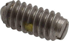 Vlier - 1/4-20, 0.125" Ball Diam, 0.531" Body Length, 0.035" Max Ball Reach, Threaded Ball Plunger - Stainless Steel Body, Stainless Steel Ball, 2 Lb Initial End Force, 4 Lb Final End Force, Locking Element - Exact Tool & Supply