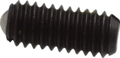 Vlier - M4x0.7, 2.5mm Ball Diam, 9mm Body Length, 0.8mm Max Ball Reach, Threaded Ball Plunger - Steel Body, Steel Ball, 0.9 Lb Initial End Force, 2.25 Lb Final End Force, Locking Element - Exact Tool & Supply