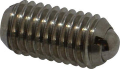Vlier - M10x1.5, 6mm Ball Diam, 19mm Body Length, 2mm Max Ball Reach, Threaded Ball Plunger - Stainless Steel Body, Stainless Steel Ball, 4.5 Lb Initial End Force, 7.87 Lb Final End Force - Exact Tool & Supply