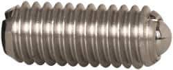 Vlier - M6x1.0, 3.5mm Ball Diam, 14mm Body Length, 1mm Max Ball Reach, Threaded Ball Plunger - Stainless Steel Body, Stainless Steel Ball, 2.02 Lb Initial End Force, 2.92 Lb Final End Force - Exact Tool & Supply