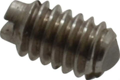 Vlier - 4-48, 0.062" Ball Diam, 0.187" Body Length, 0.02" Max Ball Reach, Threaded Ball Plunger - Stainless Steel Body, Nylon Ball, 0.13 Lb Initial End Force, 0.5 Lb Final End Force - Exact Tool & Supply