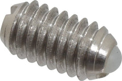 Vlier - 5/16-18, 0.156" Ball Diam, 0.578" Body Length, 0.04" Max Ball Reach, Threaded Ball Plunger - Exact Tool & Supply