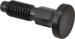 Vlier - 3/8-16, 1/4" Max Plunger Diam, 0.25 Lb Init to 2 Lb Final End Force, Locking Knob Handle Plunger - Delrin Knob, 0.94" Body Length, 3/4" Length Under Head/Shoulder, 0.18" Plunger Projection - Exact Tool & Supply
