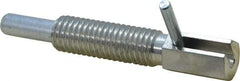 Vlier - 5/8-11, 1.82" Thread Length, 0.38" Plunger Diam, 1 Lb Init to 5 Lb Final End Force, Steel Locking L Handle Plunger - 3.05" Body Length, 2" Length Under Head, 1" Plunger Projection - Exact Tool & Supply