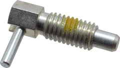 Vlier - 1/2-13, 0.85" Thread Length, 0.31" Plunger Diam, 0.5 Lb Init to 2 Lb Final End Force, Steel Locking L Handle Plunger - 1-1/2" Body Length, 1" Length Under Head, Locking Element, 0.4" Plunger Projection - Exact Tool & Supply