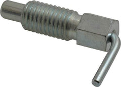Vlier - 5/8-11, 1.07" Thread Length, 0.38" Plunger Diam, 0.75 Lb Init to 2.5 Lb Final End Force, Steel L Handle Plunger - 1.88" Body Length, 1-1/4" Length Under Head, 1/2" Plunger Projection - Exact Tool & Supply