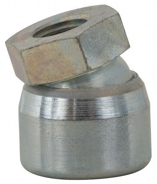 Vlier - 5/8-11, 11/16" Pad Diam, Uncoated Bottom, Steel Toggle Pad - Exact Tool & Supply