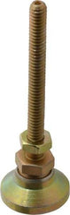 Vlier - 1/4-20 Bolt Thread, Studded Pivotal Stud Mount Leveling Pad & Mount - 1,100 Max Lb Capacity, 1" Base Diam - Exact Tool & Supply