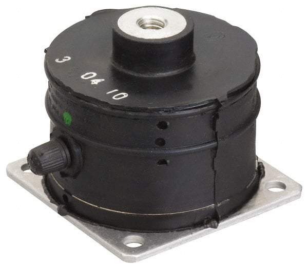 Barrymount - 5/8-11 Bolt Thread, 13-1/2" Wide Stud Mount Leveling Pad & Mount - 4,800 Max Lb Capacity, 13.31" Base Diam - Exact Tool & Supply