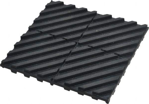 Barrymount - 4" Long x 4" Wide x 5/16" Thick, Neoprene, Machinery Leveling Pad & Mat - Exact Tool & Supply
