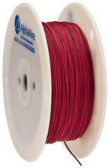 Alpha Wire - 24 AWG, 1 Strand, 305 m OAL, Tinned Copper Hook Up Wire - Red PVC Jacket, 0.052" Diam - Exact Tool & Supply