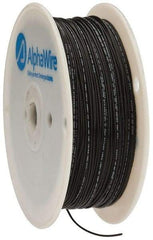 Alpha Wire - 22 AWG, 1 Strand, 305 m OAL, Tinned Copper Hook Up Wire - Black PVC Jacket, 0.057" Diam - Exact Tool & Supply