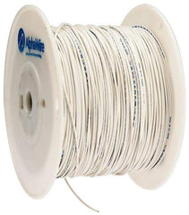 Alpha Wire - 20 AWG, 10 Strand, 305 m OAL, Tinned Copper Hook Up Wire - White PVC Jacket, 0.069" Diam - Exact Tool & Supply