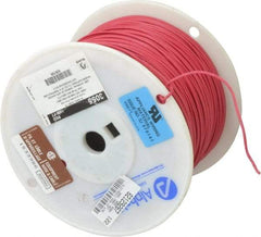 Alpha Wire - 18 AWG, 16 Strand, 305 m OAL, Tinned Copper Hook Up Wire - Red PVC Jacket, 0.079" Diam - Exact Tool & Supply