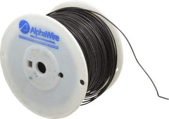 Alpha Wire - 18 AWG, 1 Strand, 305 m OAL, Tinned Copper Hook Up Wire - Black PVC Jacket, 0.072" Diam - Exact Tool & Supply