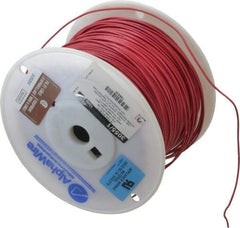 Alpha Wire - 18 AWG, 1 Strand, 305 m OAL, Tinned Copper Hook Up Wire - Red PVC Jacket, 0.072" Diam - Exact Tool & Supply