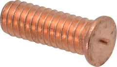Bettermann - 8-32, Mild Steel Threaded Flanged Studs - 1/2 Inch Overall Length - Exact Tool & Supply