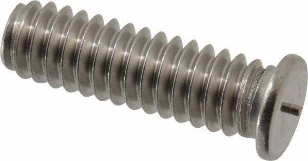 Bettermann - 1/4-20, Stainless Steel Threaded Flanged Studs - 7/8 Inch Overall Length - Exact Tool & Supply