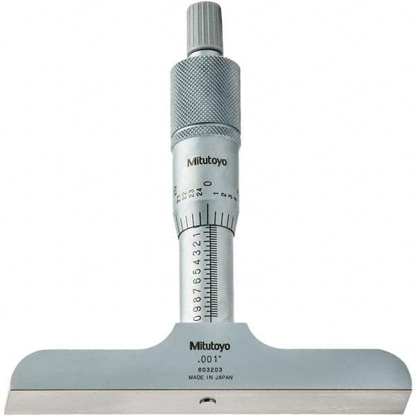 Mitutoyo - Mechanical Depth Micrometers Minimum Measurement (Inch): 0 Minimum Measurement (Decimal Inch): 0 - Exact Tool & Supply