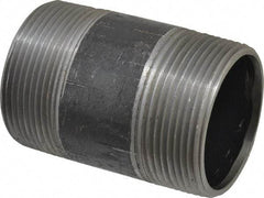 B&K Mueller - Schedule 40, 2-1/2" Diam x 4" Long Steel Black Pipe Nipple - Threaded - Exact Tool & Supply