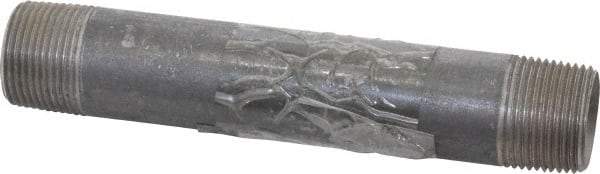 B&K Mueller - Schedule 40, 1" Diam x 7" Long Steel Black Pipe Nipple - Threaded - Exact Tool & Supply