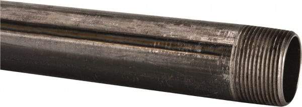 B&K Mueller - Schedule 40, 1-1/4" Diam x 60" Long Steel Black Pipe Nipple - Threaded - Exact Tool & Supply