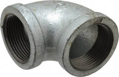 B&K Mueller - Class 150, 1-1/4" Galvanized Pipe 90° Elbow - Threaded, Malleable Iron - Exact Tool & Supply