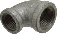 B&K Mueller - Class 150, 3/4 x 1/2" Galvanized Pipe 90° Reducing Elbow - Threaded, Malleable Iron - Exact Tool & Supply