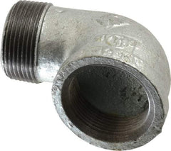 B&K Mueller - Class 150, 1-1/4" Galvanized Pipe 90° Street Elbow - Threaded, Malleable Iron - Exact Tool & Supply