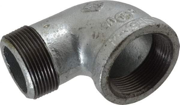 Value Collection - Class 150, 1-1/2" Galvanized Pipe 90° Street Elbow - Threaded, Malleable Iron - Exact Tool & Supply
