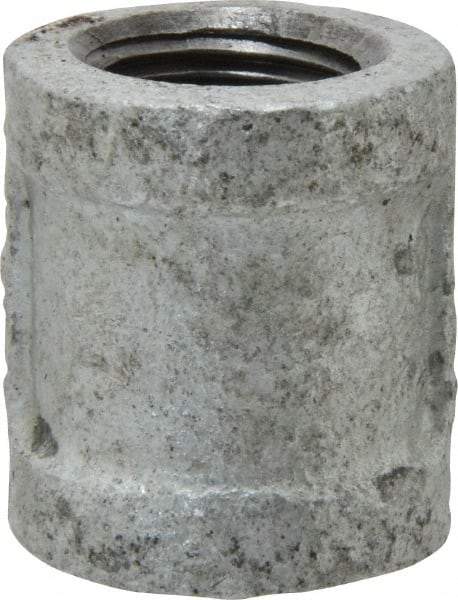 B&K Mueller - Class 150, 3/8" Galvanized Pipe Coupling (Right Hand) - Threaded, Malleable Iron - Exact Tool & Supply