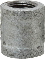 B&K Mueller - Class 150, 3/8" Galvanized Pipe Coupling (Right Hand) - Threaded, Malleable Iron - Exact Tool & Supply