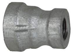 B&K Mueller - Class 150, 1/4 x 1/8" Galvanized Pipe Reducing Coupling - Threaded, Malleable Iron - Exact Tool & Supply