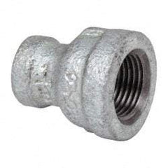 B&K Mueller - Class 150, 3/8 x 1/8" Galvanized Pipe Reducing Coupling - Threaded, Malleable Iron - Exact Tool & Supply