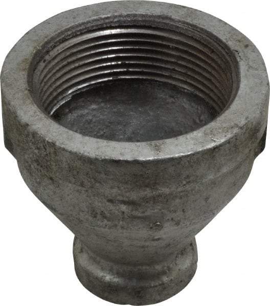 B&K Mueller - Class 150, 1-1/2 x 1/2" Galvanized Pipe Reducing Coupling - Threaded, Malleable Iron - Exact Tool & Supply