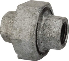 B&K Mueller - Class 150, 1/8" Galvanized Pipe Union - Threaded, Malleable Iron - Exact Tool & Supply