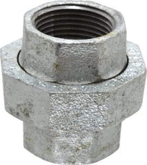 Value Collection - Class 150, 1" Galvanized Pipe Union - Threaded, Malleable Iron - Exact Tool & Supply