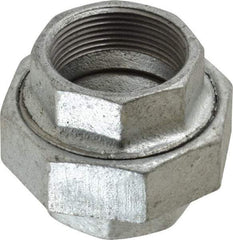 Value Collection - Class 150, 1-1/2" Galvanized Pipe Union - Threaded, Malleable Iron - Exact Tool & Supply
