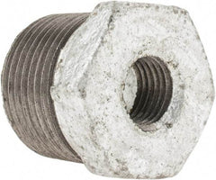 B&K Mueller - Class 150, 3/4 x 1/4" Galvanized Pipe Hex Bushing - Threaded, Malleable Iron - Exact Tool & Supply