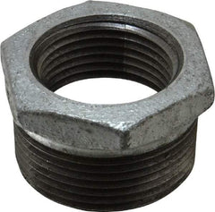 Value Collection - Class 150, 1-1/4 x 1" Galvanized Pipe Hex Bushing - Threaded, Malleable Iron - Exact Tool & Supply