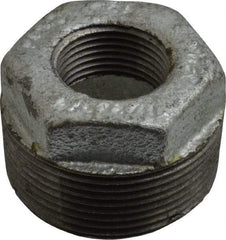B&K Mueller - Class 150, 1-1/2 x 3/4" Galvanized Pipe Hex Bushing - Threaded, Malleable Iron - Exact Tool & Supply