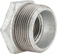 B&K Mueller - Class 150, 1-1/2 x 1" Galvanized Pipe Hex Bushing - Threaded, Malleable Iron - Exact Tool & Supply