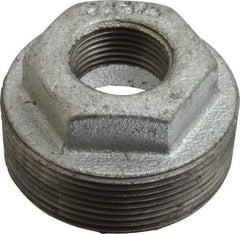 B&K Mueller - Class 150, 2 x 3/4" Galvanized Pipe Hex Bushing - Threaded, Malleable Iron - Exact Tool & Supply