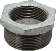 B&K Mueller - Class 150, 2 x 1-1/2" Galvanized Pipe Hex Bushing - Threaded, Malleable Iron - Exact Tool & Supply