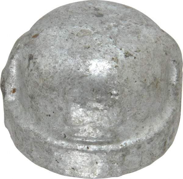 B&K Mueller - Class 150, 1/2" Galvanized Pipe End Cap - Threaded, Malleable Iron - Exact Tool & Supply