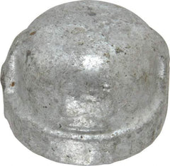 B&K Mueller - Class 150, 1/2" Galvanized Pipe End Cap - Threaded, Malleable Iron - Exact Tool & Supply