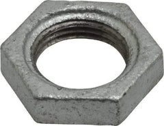 B&K Mueller - Class 150, 1/2" Galvanized Pipe Hex Locknut - Threaded, Malleable Iron - Exact Tool & Supply